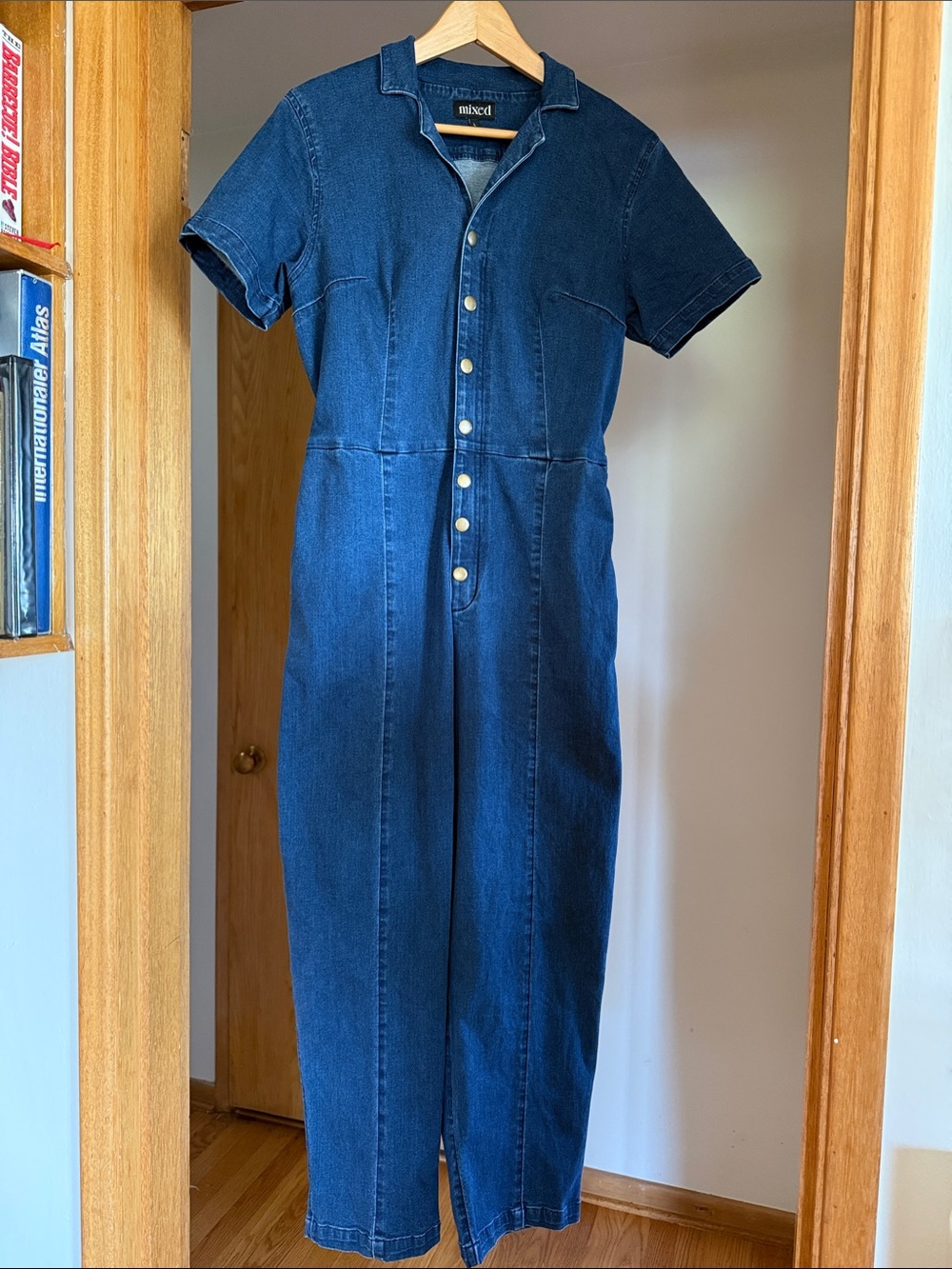 MIXED Dark Blue Denim Wide-Leg Jumpsuit
